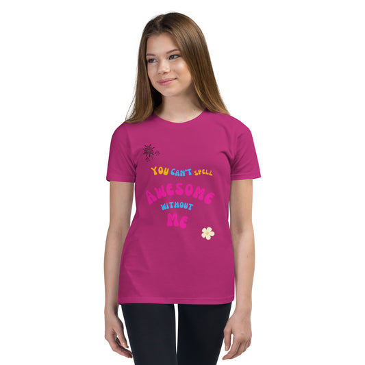 Spell Awesome Fem Youth Short Sleeve T-Shirt